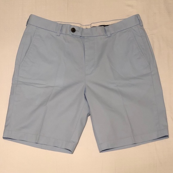 Blue Brooks Brothers Flat Front Bermuda Shorts NWT - Picture 1 of 8